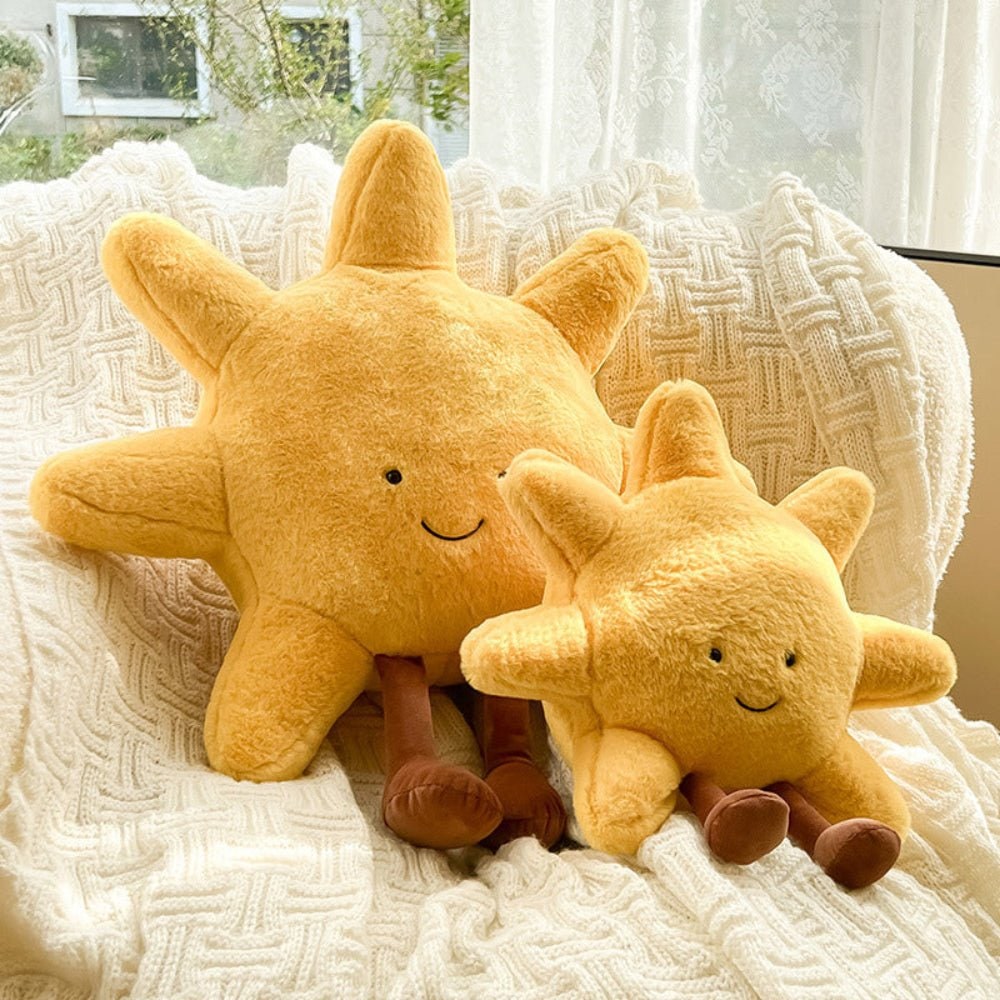 Plush Toy Decorative Throw Pillow Fuzzy Soft Cute Stuffed Sun And Moon - Image 4