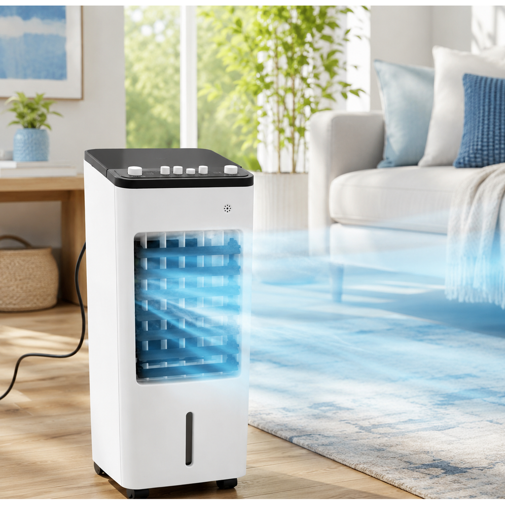Portable Air Conditioner and Cooler with Evaporative Cooling Fan and Humidifier Function - Image 1