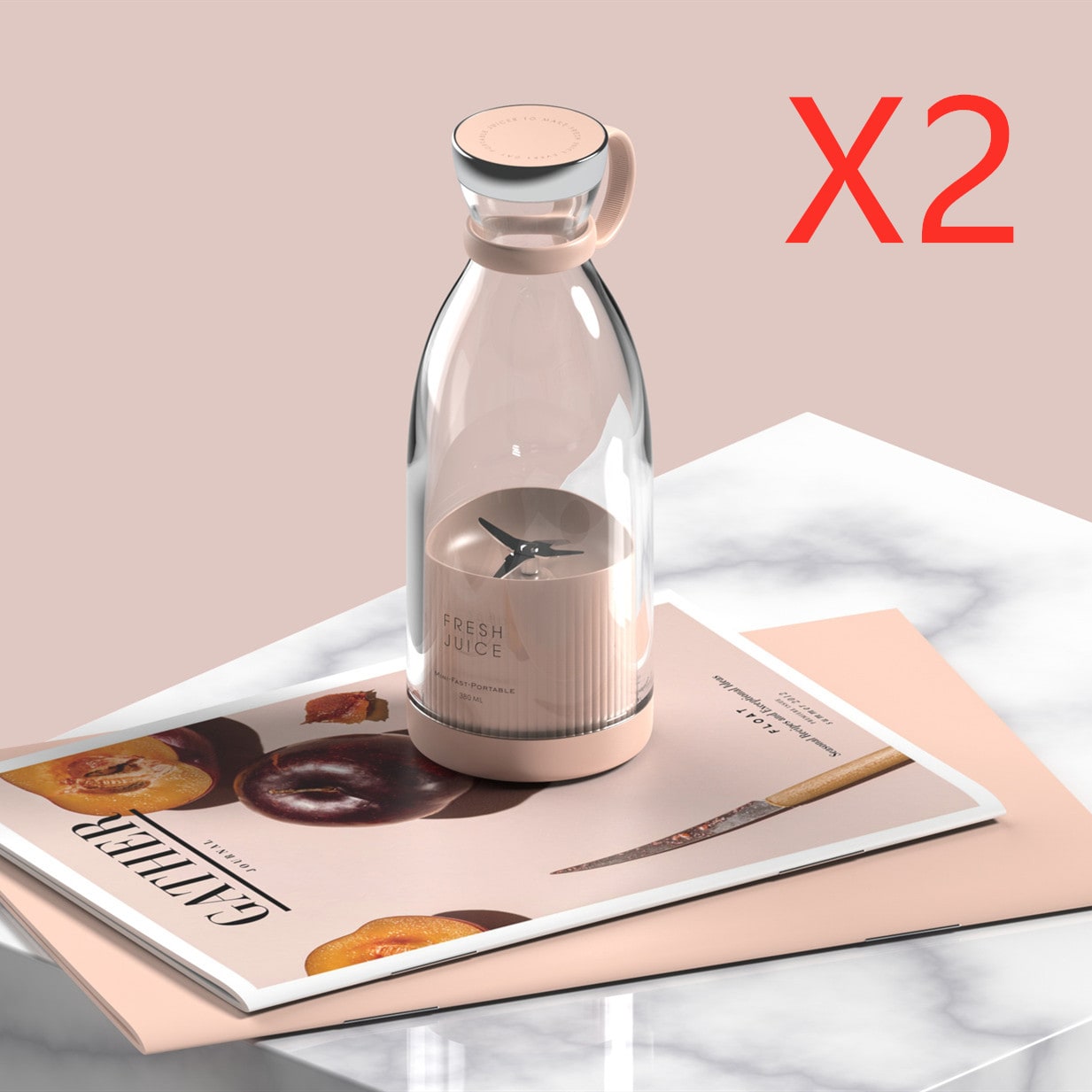 Portable Blender with Powerful Motor Stainless Steel Blades and USB Rechargeable for Smoothies - Image 20