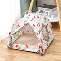 Portable Cat Tent Bed for Outdoor Travel with Removable Padded Mat and Mesh Windows - Image 6