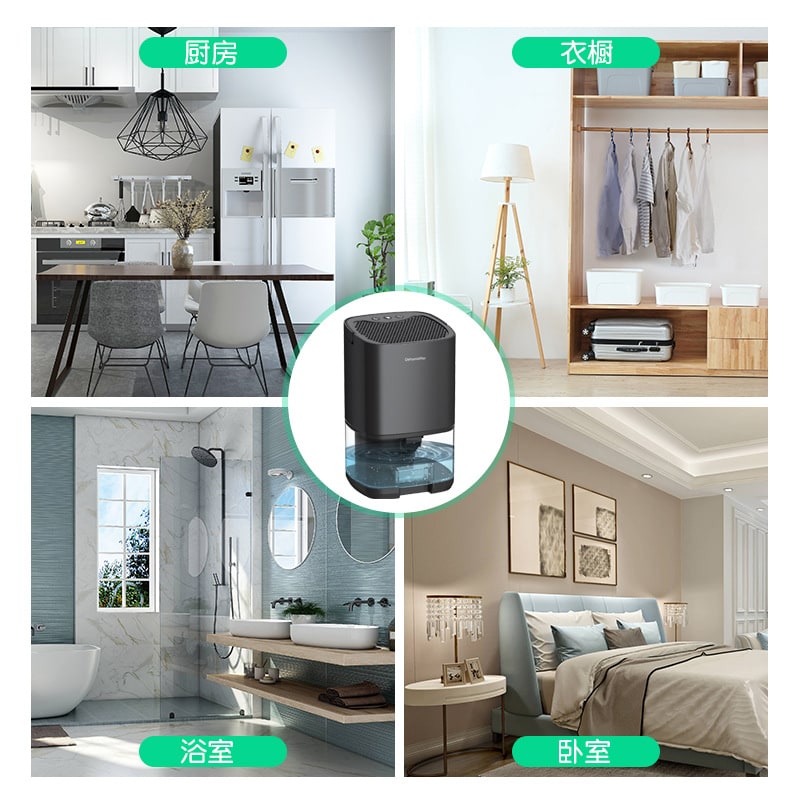 Portable Dehumidifier for Basement Bedroom with Drain Hose and LED Tank Indicator - Image 2