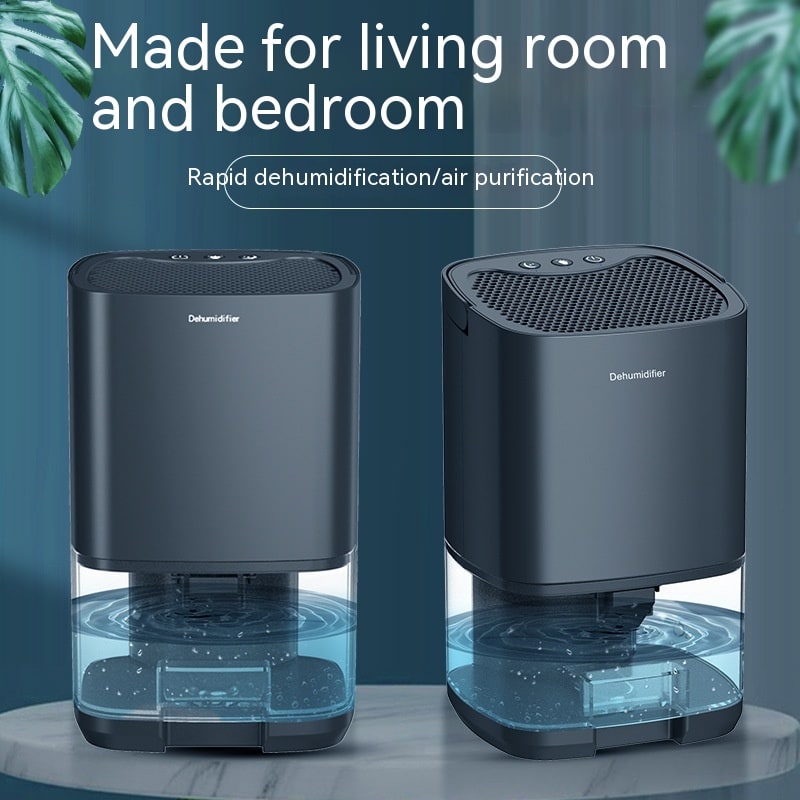 Portable Dehumidifier for Basement Bedroom with Drain Hose and LED Tank Indicator - Image 3
