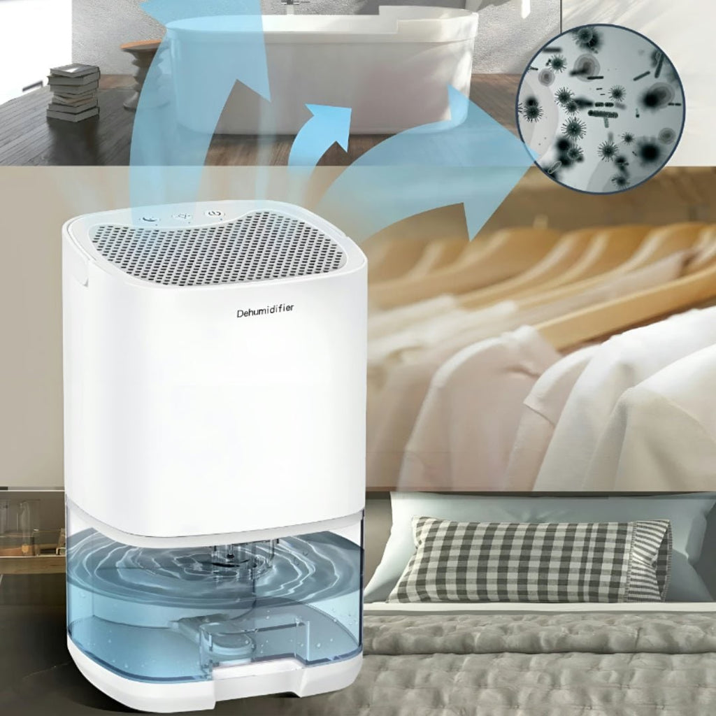 Portable Dehumidifier for Basement Crawl Space and Small Bedroom with Transparent Water Tank - Image 1