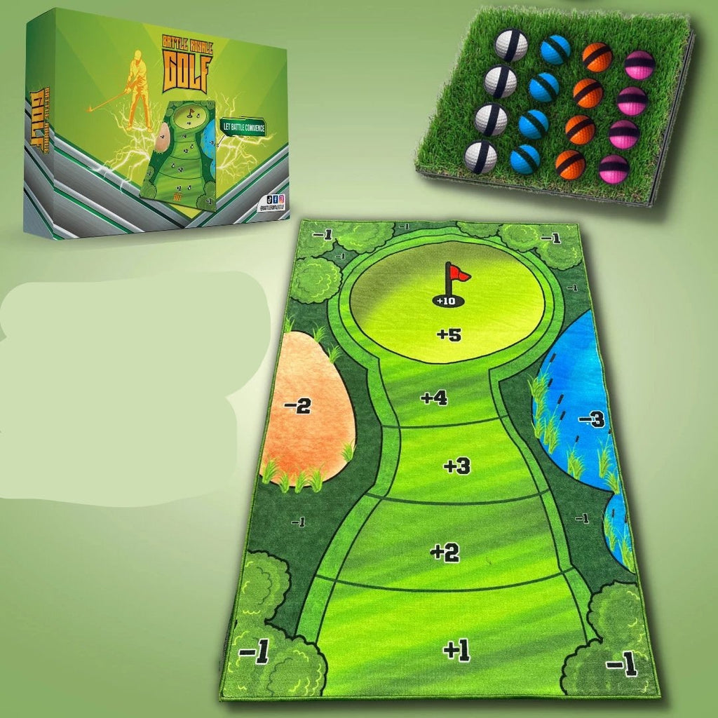 Portable Golf Chipping Game with Sticky Target Mat and 16 Color-Coded Balls Bucket - Image 2