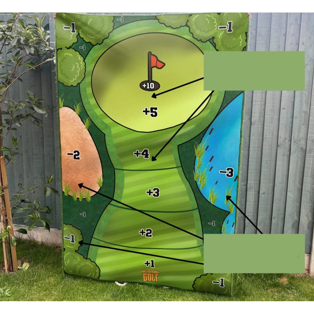 Portable Golf Chipping Game with Sticky Target Mat and 16 Color-Coded Balls Bucket - Image 3