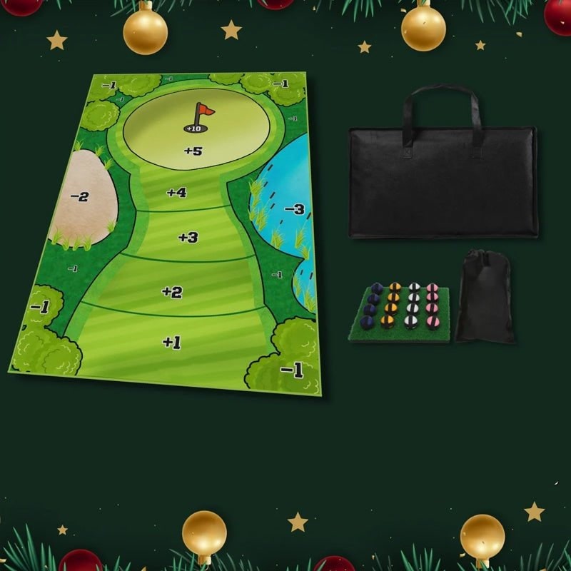 Portable Golf Chipping Game with Sticky Target Mat and 16 Color-Coded Balls Bucket - Image 5