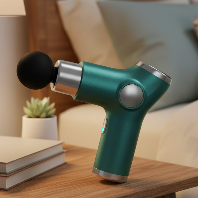 Portable Massage Gun Deep Tissue Handheld Massager Usb-C Rechargeable Compact Travel - Image 1