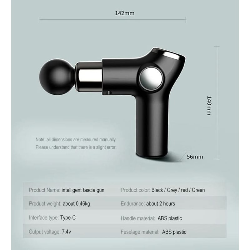 Portable Massage Gun Deep Tissue Handheld Massager Usb-C Rechargeable Compact Travel - Image 11