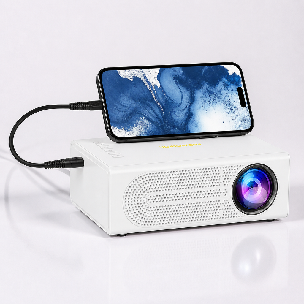 Portable Mini Projector Compact Handheld Manual Focus Gaming Home - Image 3