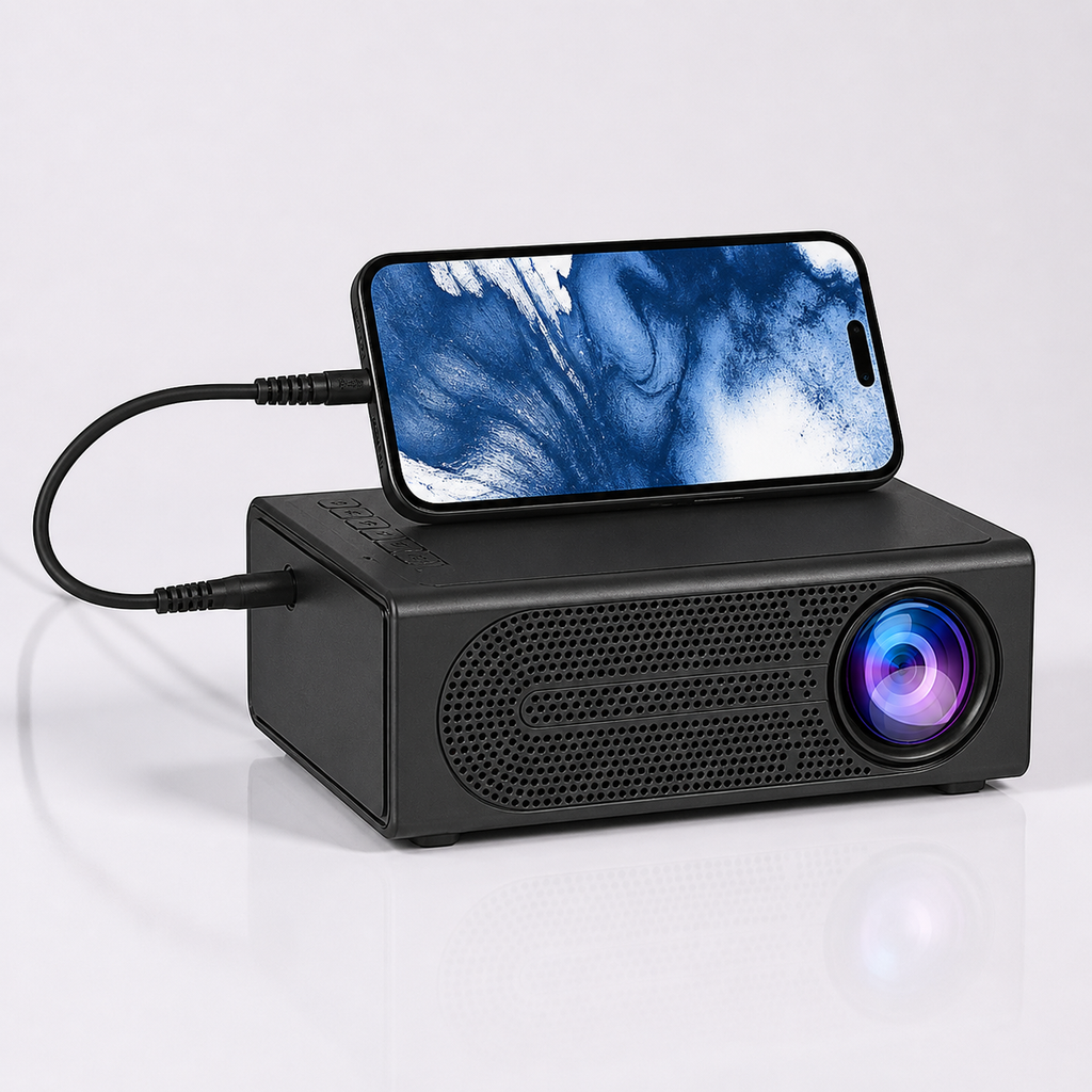 Portable Mini Projector Compact Handheld Manual Focus Gaming Home - Image 4