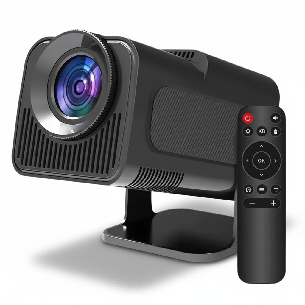 Portable Mini Smart Projector Wireless Remote Control Rotating Stand Lens Quiet - Image 2