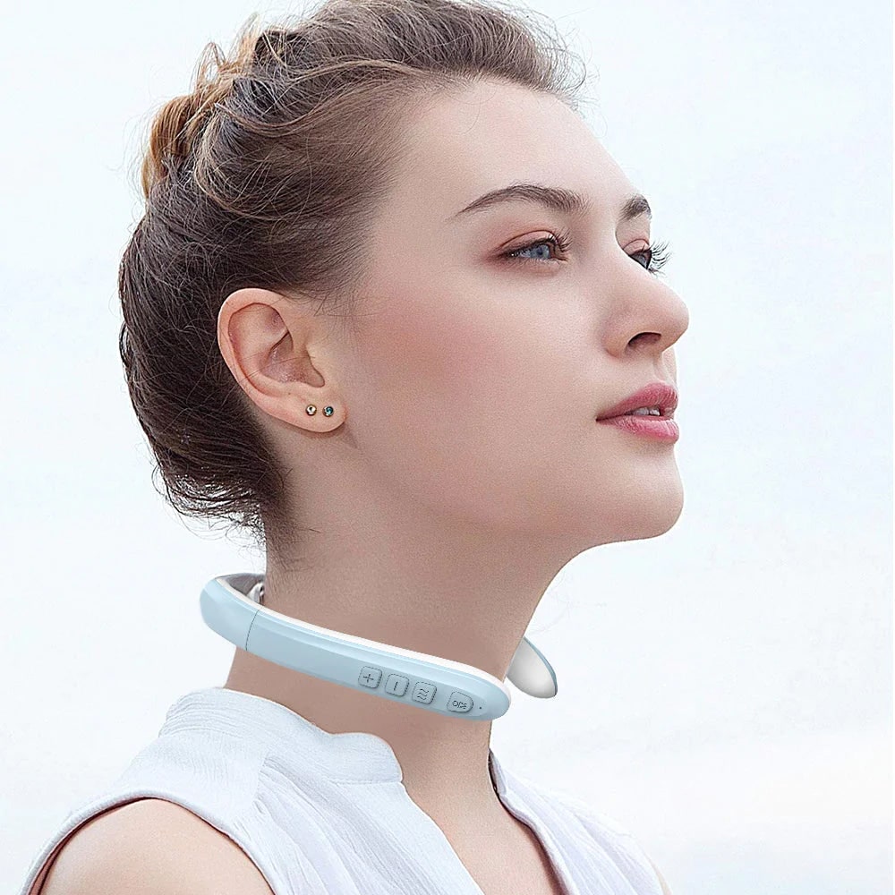 Portable Neck Massager Cordless Wireless Electric Heating Vibration Device U-shaped - Image 1