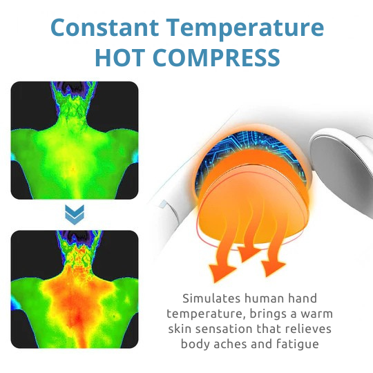 Portable Neck Massager Cordless Wireless Electric Heating Vibration Device U-shaped - Image 5