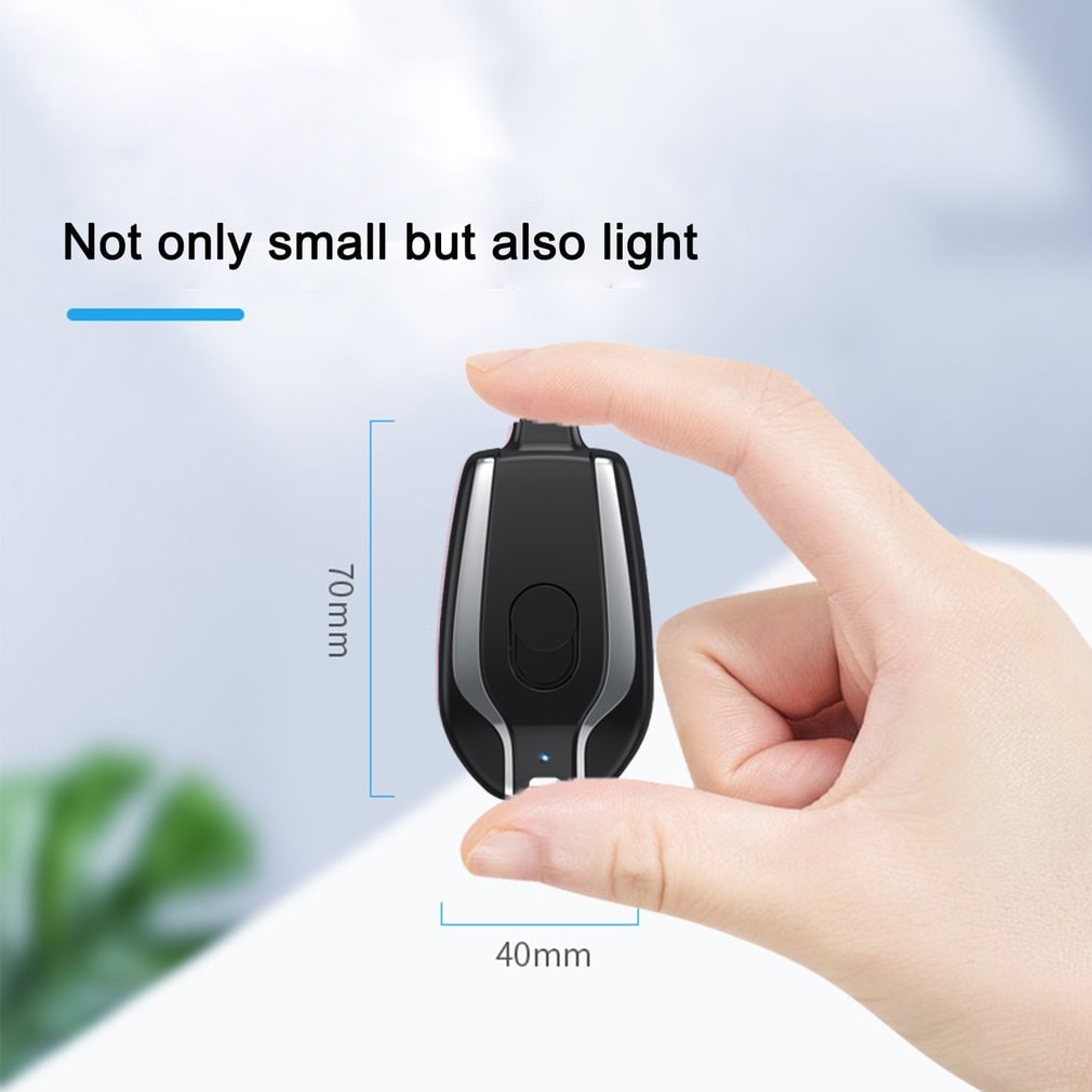Portable Power Bank Keychain Charger with Retractable Connector and Carabiner Clip - Image 11