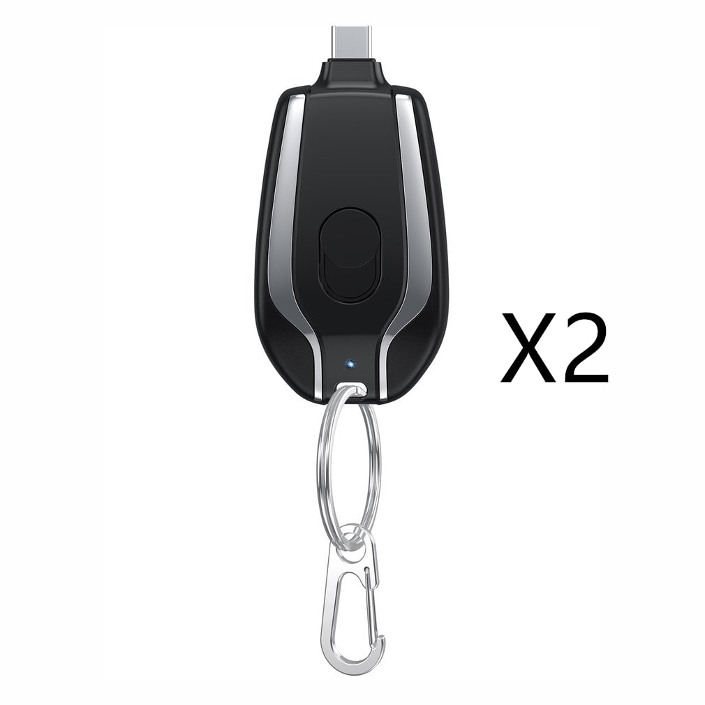 Portable Power Bank Keychain Charger with Retractable Connector and Carabiner Clip - Image 12