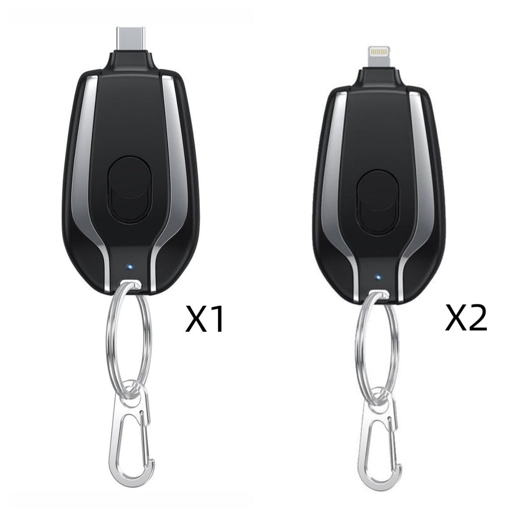 Portable Power Bank Keychain Charger with Retractable Connector and Carabiner Clip - Image 15