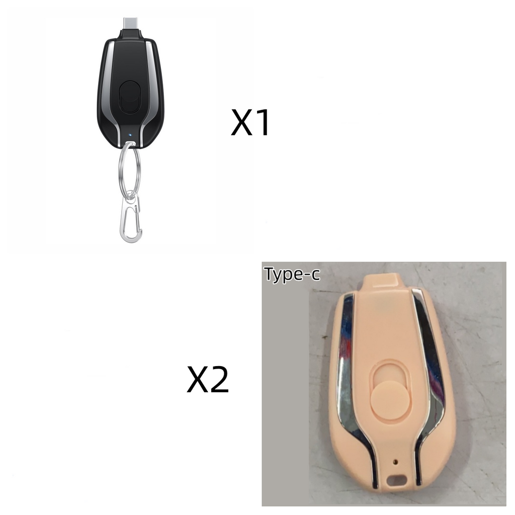 Portable Power Bank Keychain Charger with Retractable Connector and Carabiner Clip - Image 18
