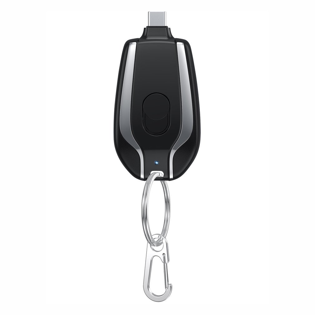 Portable Power Bank Keychain Charger with Retractable Connector and Carabiner Clip - Image 21