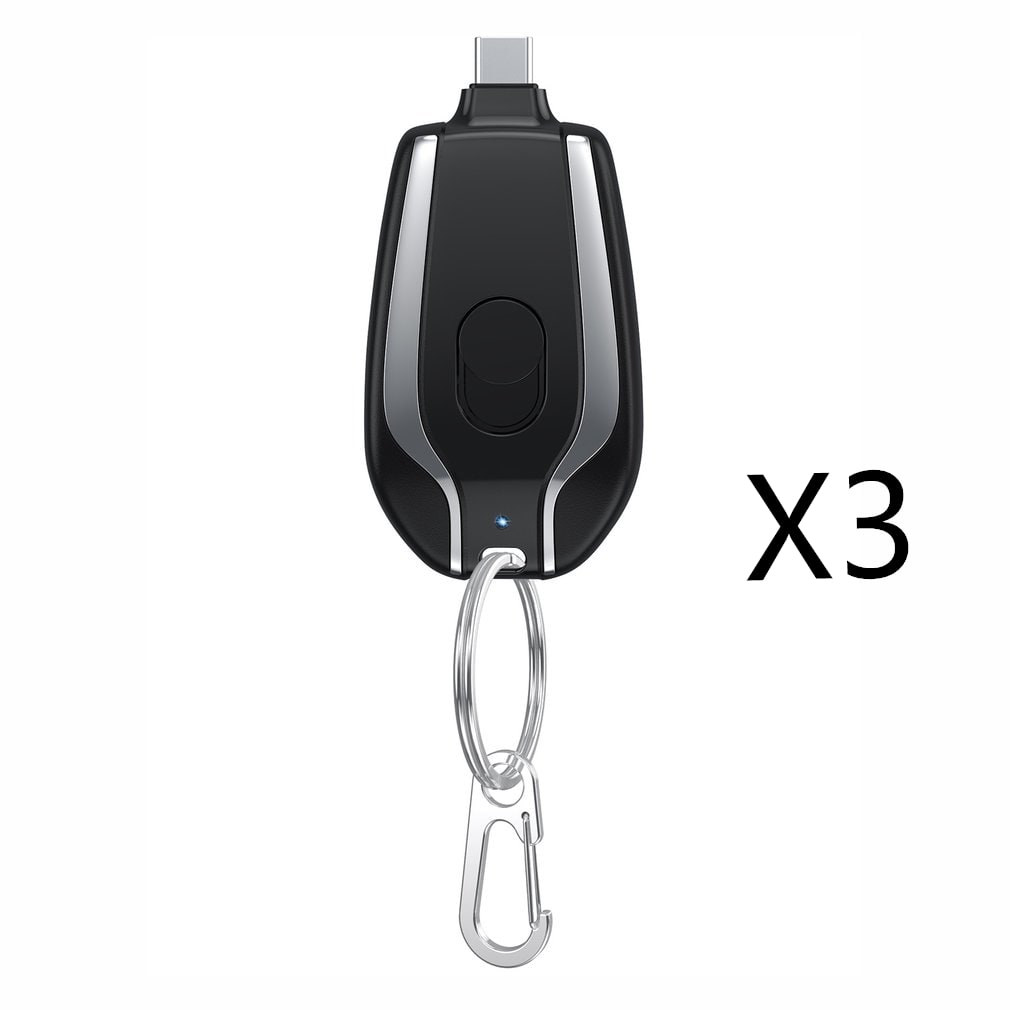 Portable Power Bank Keychain Charger with Retractable Connector and Carabiner Clip - Image 25