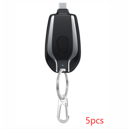 Portable Power Bank Keychain Charger with Retractable Connector and Carabiner Clip - Image 28