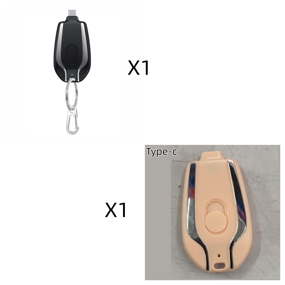 Portable Power Bank Keychain Charger with Retractable Connector and Carabiner Clip - Image 29