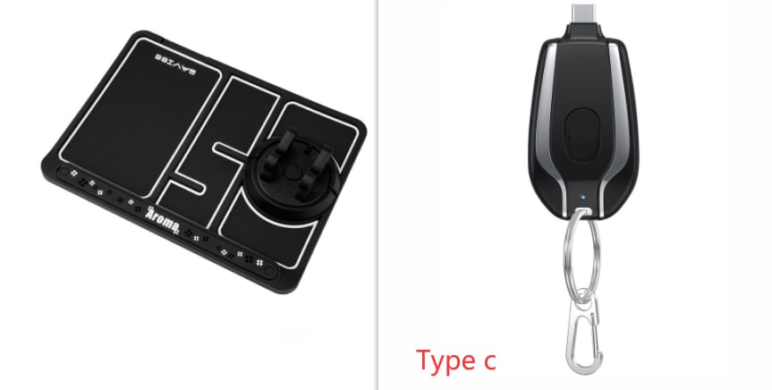 Portable Power Bank Keychain Charger with Retractable Connector and Carabiner Clip - Image 36