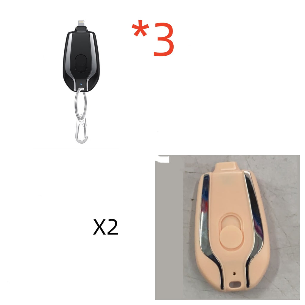 Portable Power Bank Keychain Charger with Retractable Connector and Carabiner Clip - Image 37