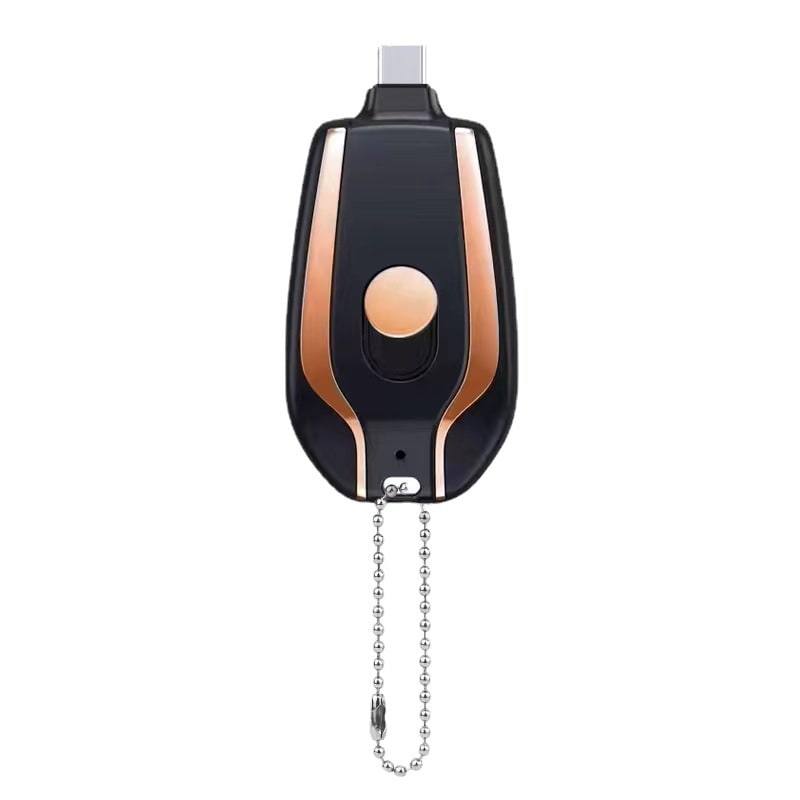 Portable Power Bank Keychain Charger with Retractable Connector and Carabiner Clip - Image 6