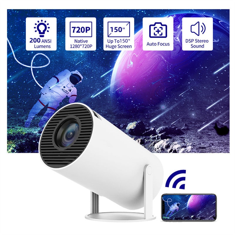 Portable Projector with Outdoor Screen Ultra Short Throw Compact Design and 180° Rotation Stand - Image 11