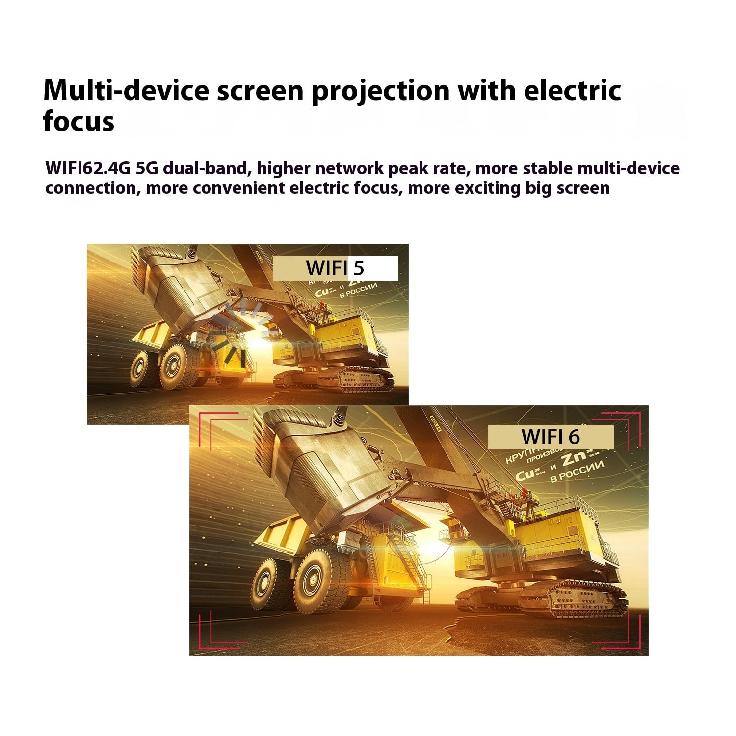Portable Projector with Outdoor Screen Ultra Short Throw Compact Design and 180° Rotation Stand - Image 13
