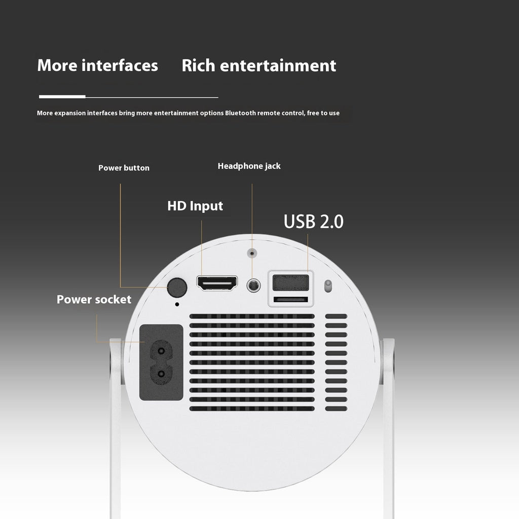 Portable Projector with Outdoor Screen Ultra Short Throw Compact Design and 180° Rotation Stand - Image 9