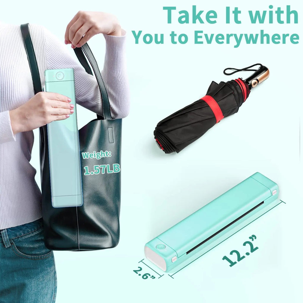 Portable Thermal Printer Wireless Bluetooth USB Compact A4 Smartphone Mobile - Image 9