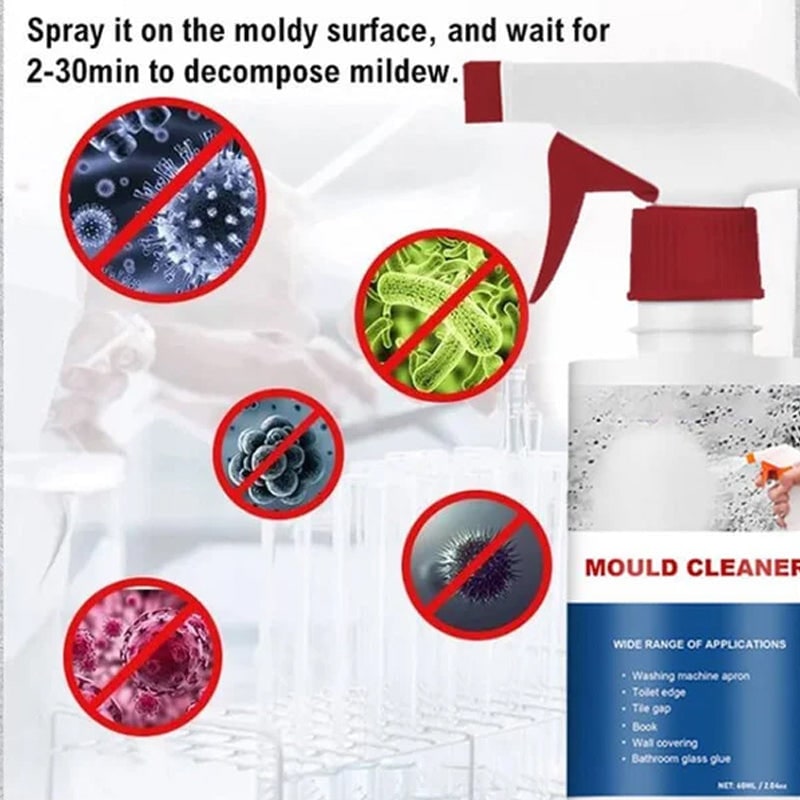 Professional Mold Remover and Mildew Spray with Fast-Acting Stain Killer Formula - Image 2