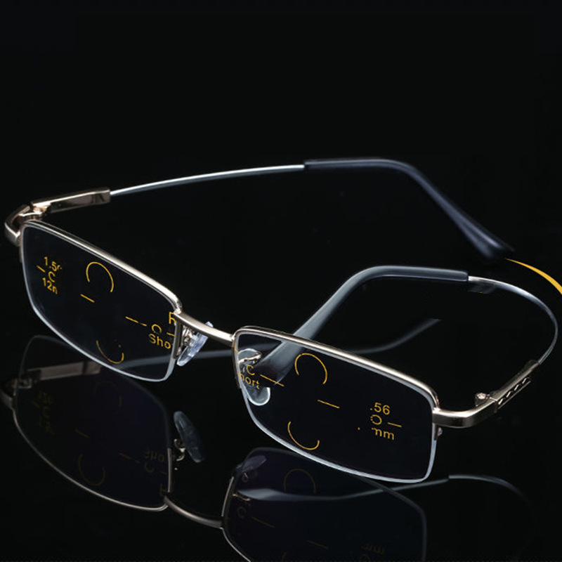 Progressive Multifocal Reading Glasses with Blue Light Blocking and Lightweight Metal Frame - Image 12