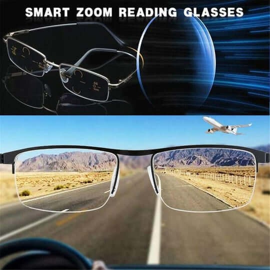 Progressive Multifocal Reading Glasses with Blue Light Blocking and Lightweight Metal Frame - Image 4