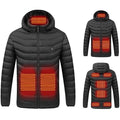 Puffer Heated Jacket with 9 Heating Zones Hood and Quilted Design - Image 1