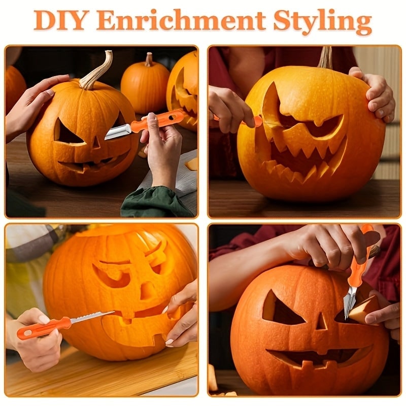 Pumpkin Carving Kit and Tools with Stainless Steel Supplies for Jack O Lantern Saw - Image 4
