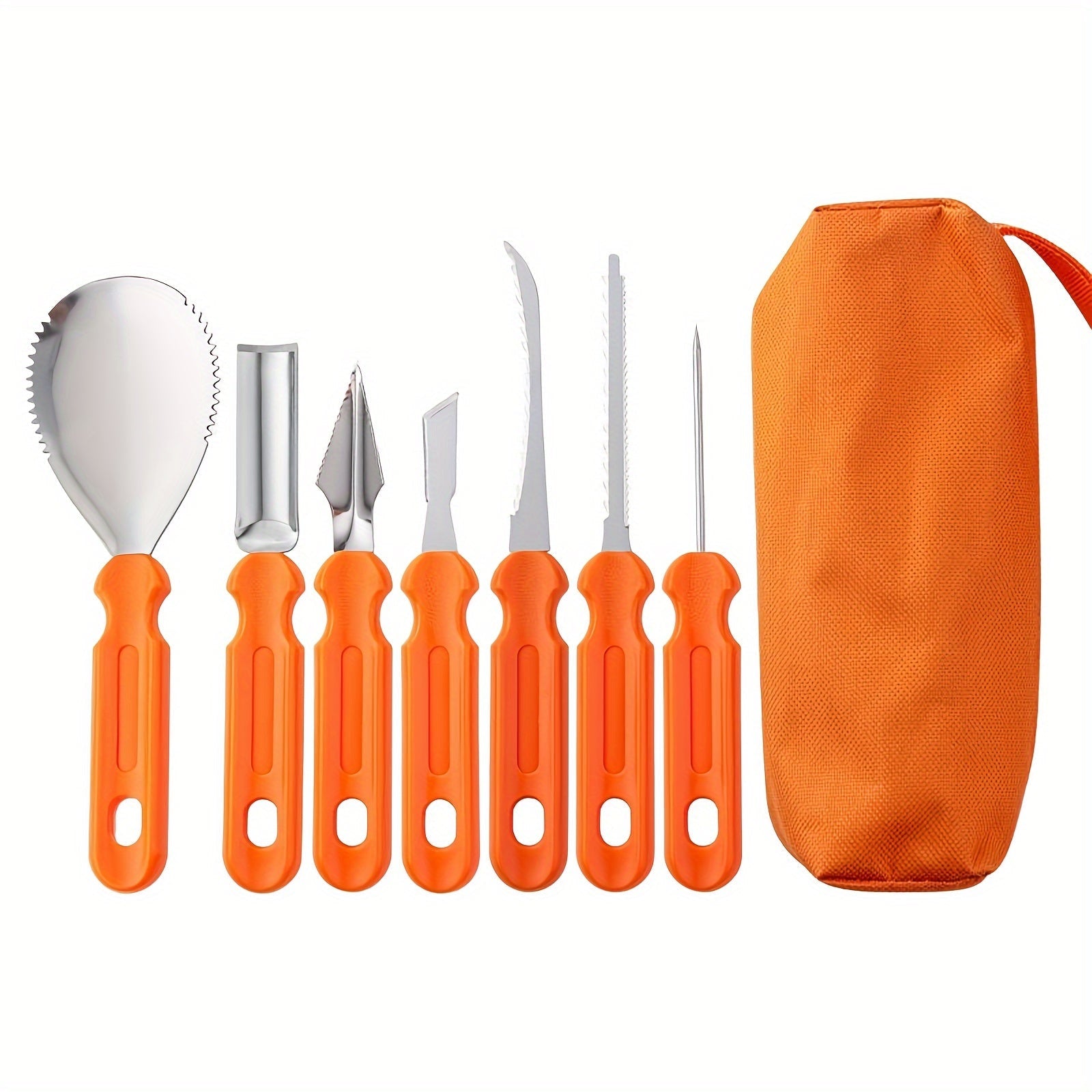 Pumpkin Carving Tools and Kit with Stainless Steel Supplies Storage Bag and Knife Set - Image 6