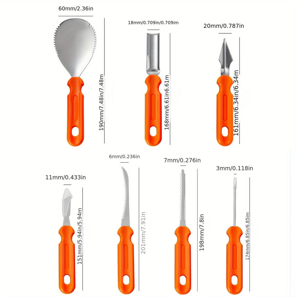 Pumpkin Carving Tools and Kit with Stainless Steel Supplies Storage Bag and Knife Set - Image 7