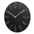 Quiet Modern Wall Clock No Ticking Silent Round Wood Grain Minimalist Living Room - Image 2