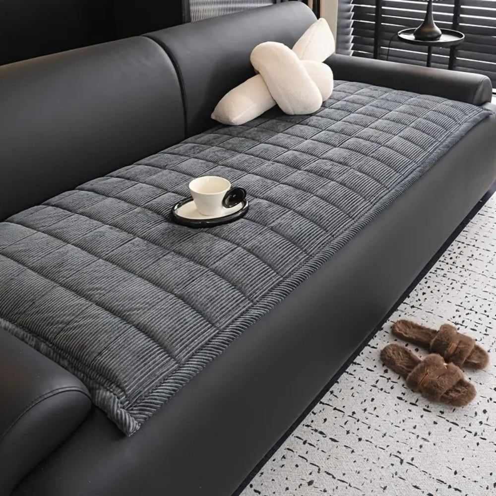 Quilted Sofa Couch Cover and Seat Protector Mat for Dogs with Soft Corduroy Texture - Image 2