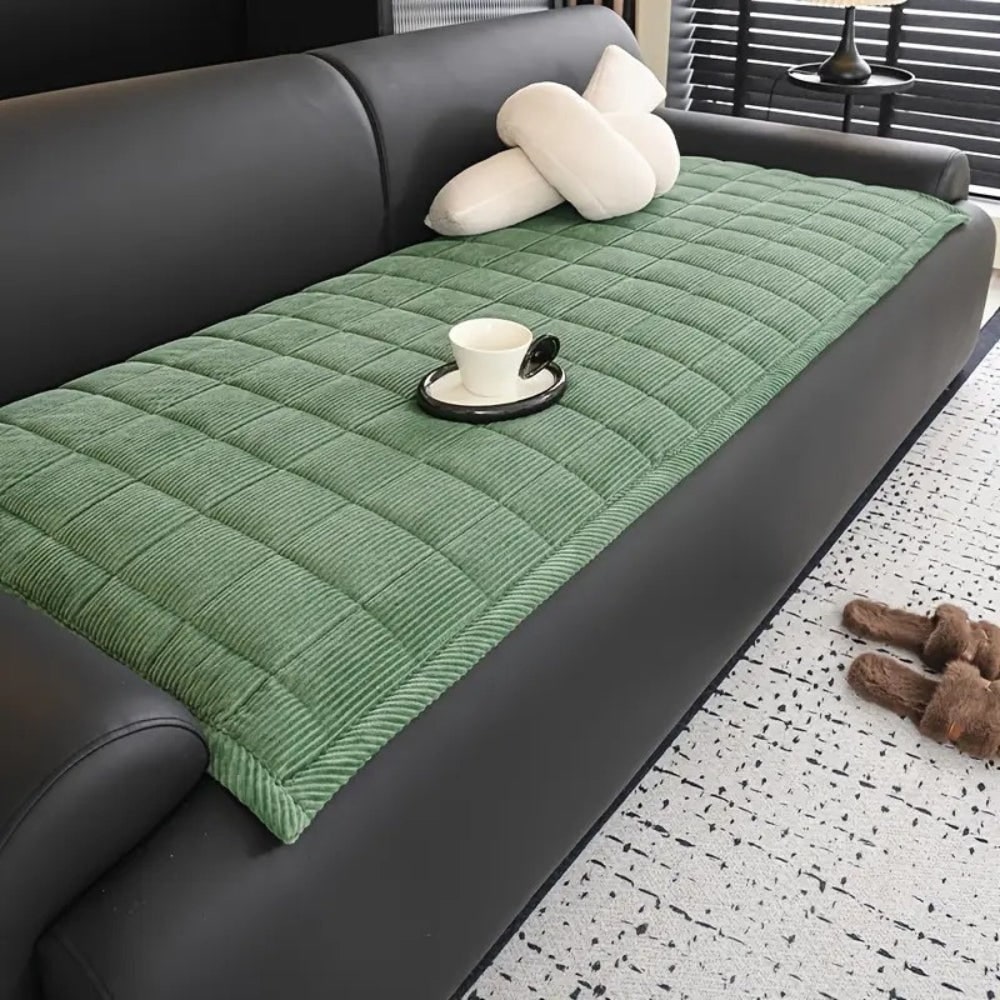 Quilted Sofa Couch Cover and Seat Protector Mat for Dogs with Soft Corduroy Texture - Image 3