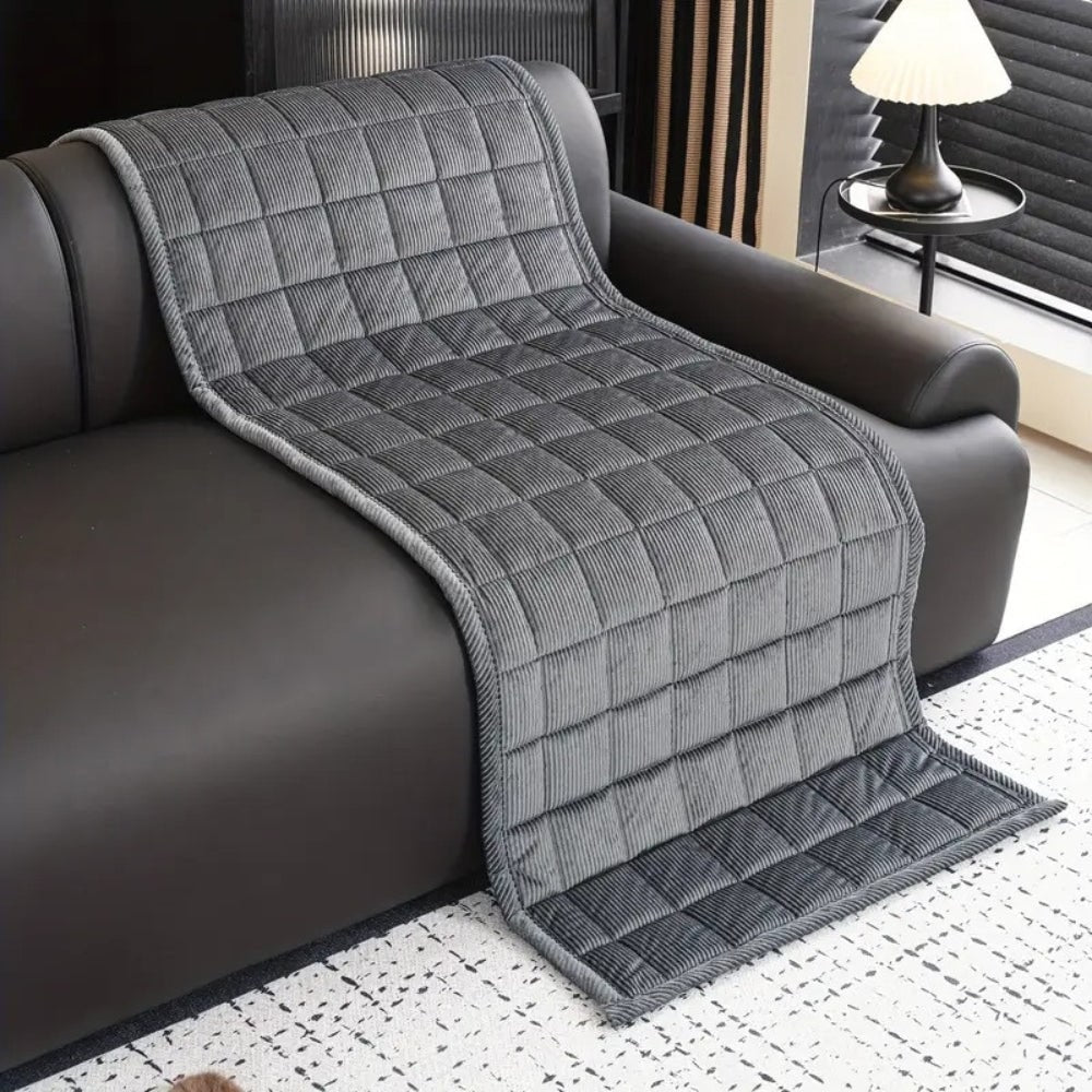 Quilted Sofa Couch Cover and Seat Protector Mat for Dogs with Soft Corduroy Texture - Image 8