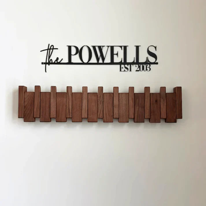 Wall Coat Rack with Foldable Hooks Space-Saving Hallway Storage