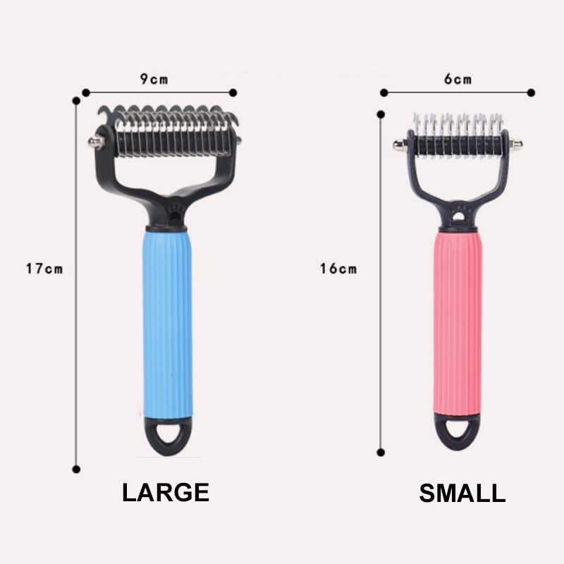 Rake Brush for Dogs with Double Sided Undercoat Dematting and Fur Deshed Grooming Tool - Image 11