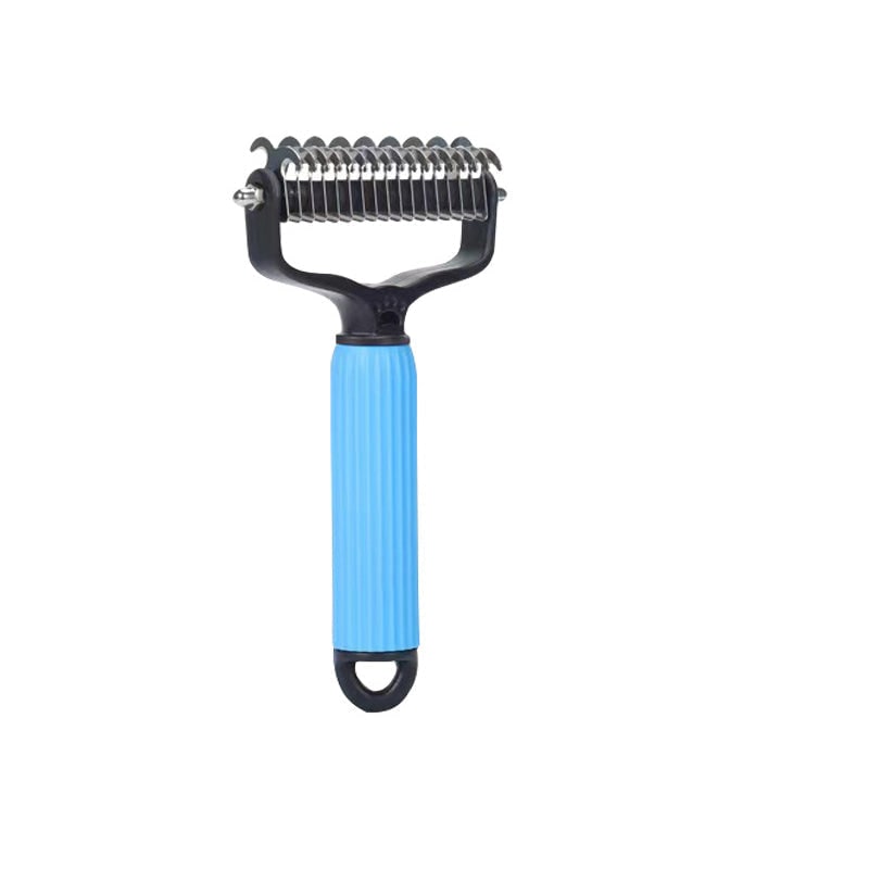Rake Brush for Dogs with Double Sided Undercoat Dematting and Fur Deshed Grooming Tool - Image 14