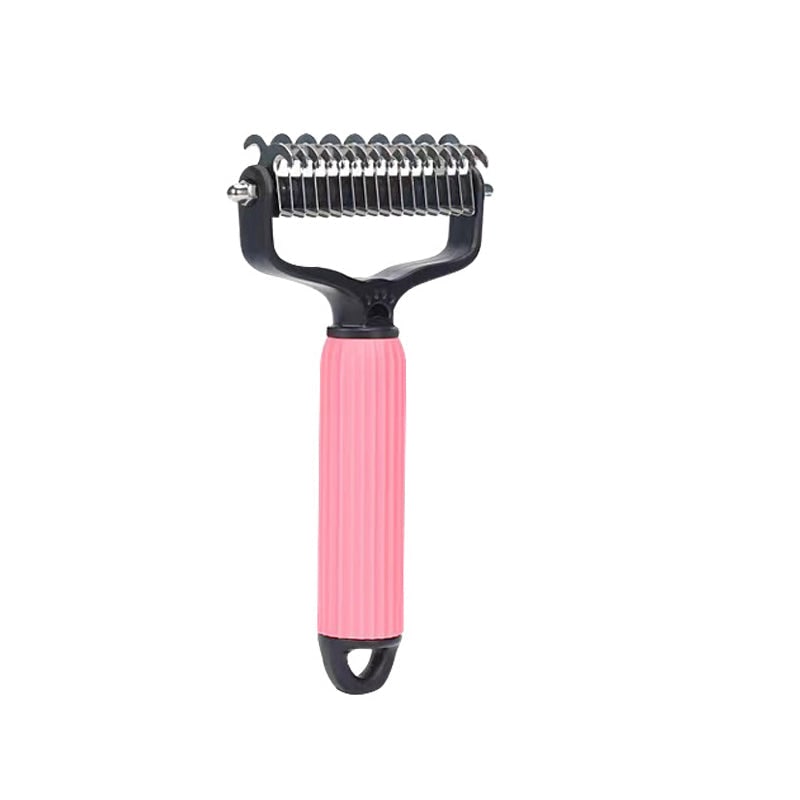 Rake Brush for Dogs with Double Sided Undercoat Dematting and Fur Deshed Grooming Tool - Image 19