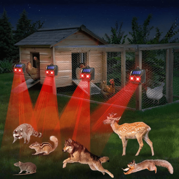 Rat and Mouse Deterrent with Electronic Ultrasonic Pest and Predator Light Eyes for Garden - Image 4