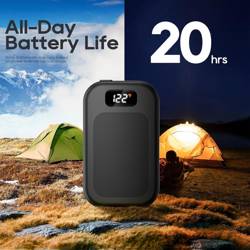 Rechargeable Electric Hand Warmers Reusable Pocket Heater with LED Display and Three Heat Levels - Image 7