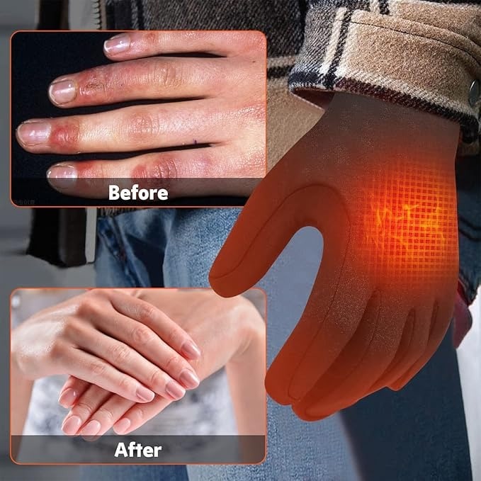 Rechargeable Heated Glove Liners and Mitten with Adjustable Temperature and Battery Pocket - Image 3